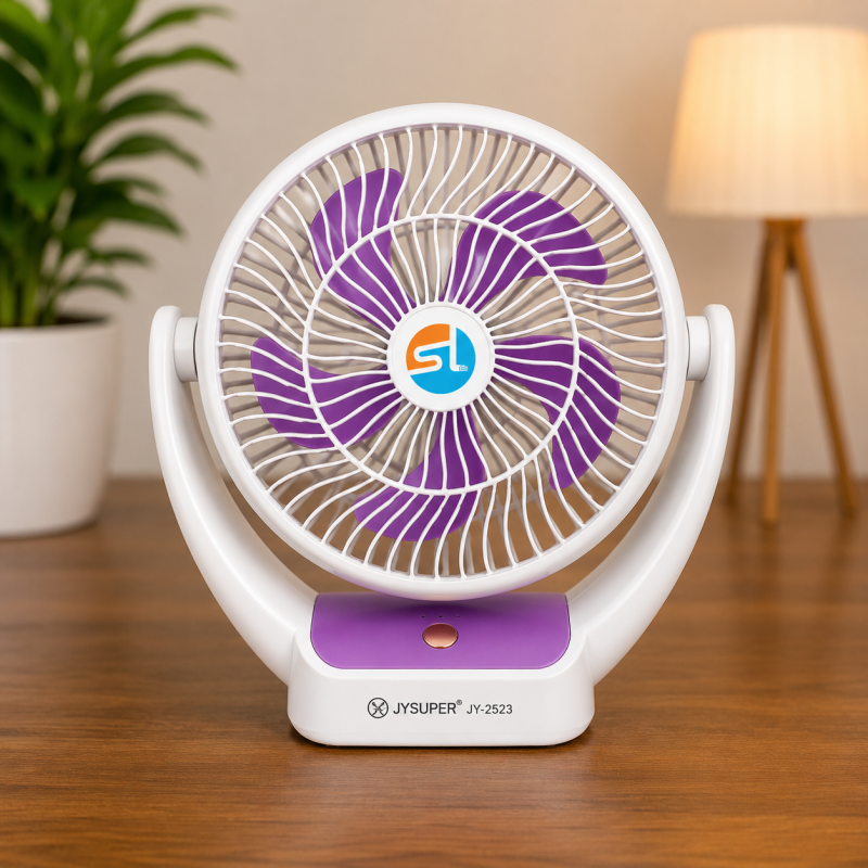 JY-SUPER 2523 AC-DC USB Table Fan with 4 Gear Control
